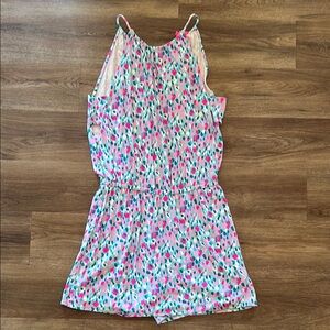 Lilly Pulitzer Pink and Green Floral Jumpsuit